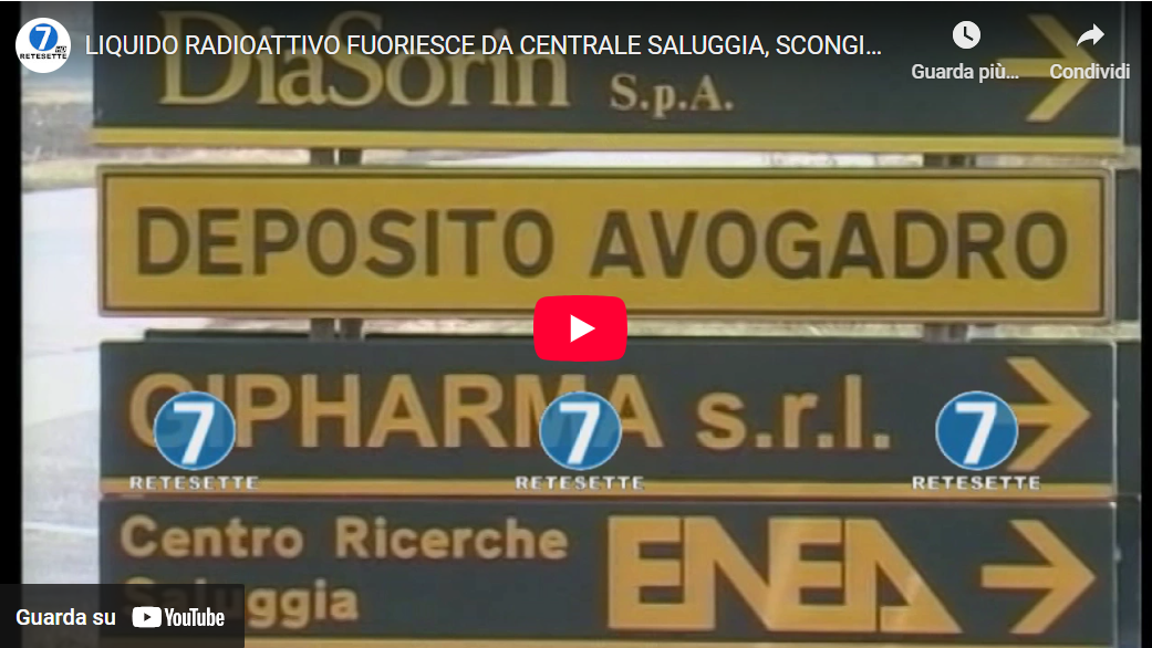 LIQUIDO RADIOATTIVO FUORIESCE DA CENTRALE SALUGGIA, SCONGIURATI PERICOLI
