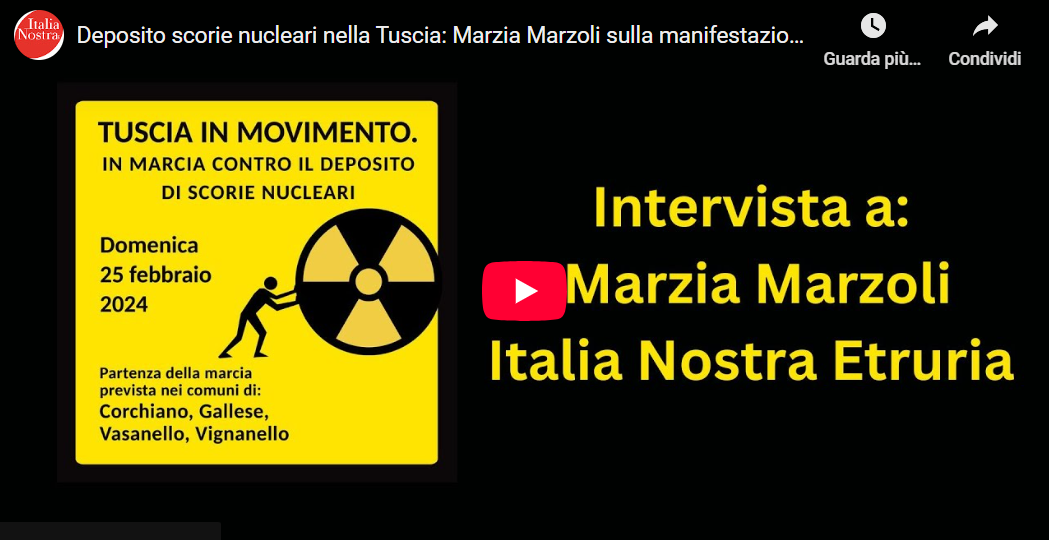 Deposito scorie nucleari nella Tuscia: Marzia Marzoli sulla manifestazione del 25 febbraio prossimo