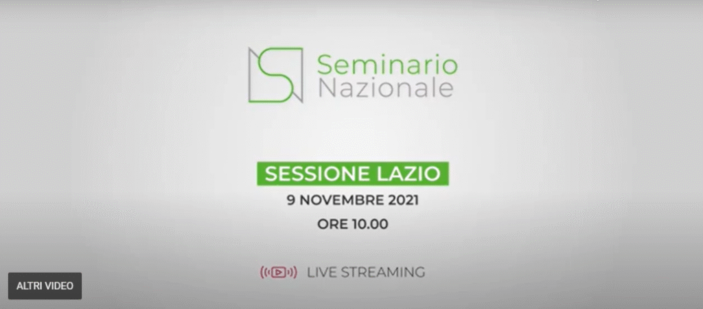 Seminario Nazionale – Sessione Lazio (prima parte)